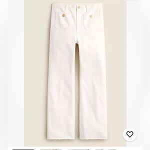 J. Crew Sailor mid-rise relaxed demi-boot jean in white
